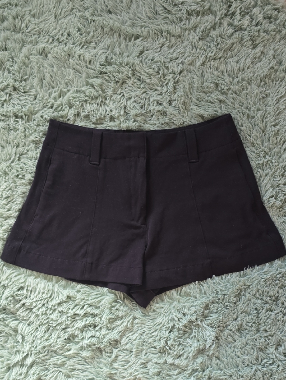 American Eagle Outfitters High-Waist Black Trouser Shorts